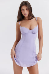 lavender mini dress