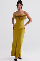 chartreuse maxi dress