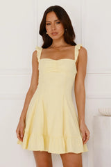 Ultimate Sundress Linen Blend Mini Dress Yellow