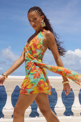ZIA MINI DRESS - DIAZ AQUA