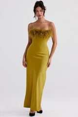 chartreuse maxi dress