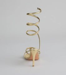 Golden Hour Spiral Stiletto Heels