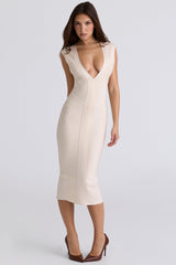 vanilla bandage midi dress