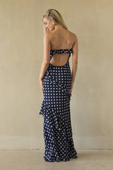 Jana Polka Dot Ruffle Maxi Dress