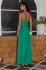 MARTHA STRAPLESS MAXI DRESS - GREEN