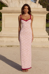SARTA LACE MAXI DRESS - MUSK