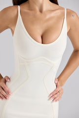 ivory midi bandage dress