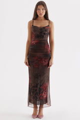 printed maxi dress