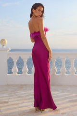 ARIANA STRAPLESS MAXI DRESS - PLUM
