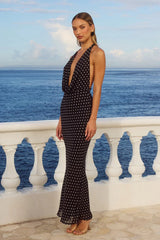 Lexie Plunge Halter Maxi Dress