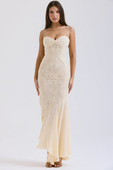 vanilla chiffon & lace gown