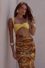 ALZONA CUTOUT MAXI DRESS - MAGNOLIA MANGO