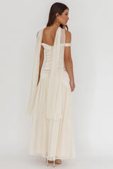 Kaycee Drop Waist Maxi Dress Champagne