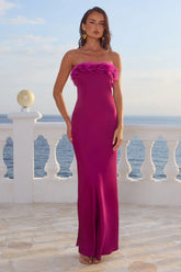 ARIANA STRAPLESS MAXI DRESS - PLUM
