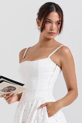 White Broderie Anglais Corset