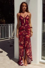 KIATA RUFFLE MAXI DRESS - ELIANA RED