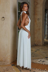 VANESSA HIGH NECK MAXI DRESS - WHITE
