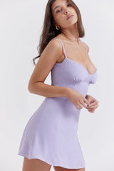 lavender mini dress