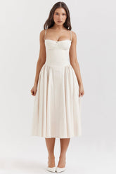 vintage cream corset sundress