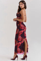 romantic floral maxi dress