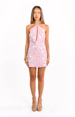 Adele Pink Sequin Mini Dress