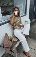 Alba Yellow Stripe Oversized Tee