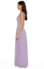 Almost Yours Lilac Crepe Maxi Dress
