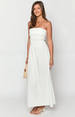 Benetti White Strapless Maxi Dress