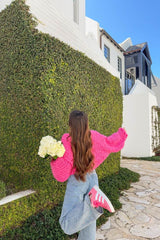 Blush Blossom Pink Knit Cardigan