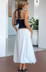 Dorothy White Bubble Hem Skirt