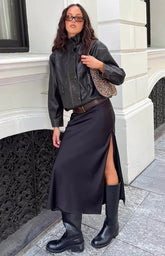 Genevieve Black Maxi Skirt