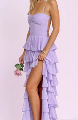 Georgie Lilac Ruffle Maxi Dress