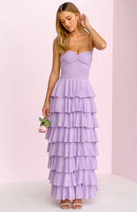 Georgie Lilac Ruffle Maxi Dress