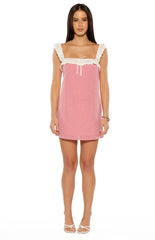 Harry Red Gingham Lace Mini Dress