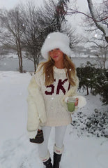 Jasmine Ski Cream Jacquard Chunky Knit Sweater