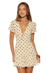 Koda Cream Polka Dot Mini Dress