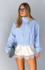 Lee Blue Stripe Funnel Neck Jacket - PRE ORDER