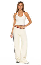 Luna Cream Knit Jacquard Track Pants