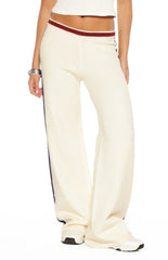 Luna Cream Knit Jacquard Track Pants