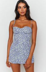 Penny Lane Blue Floral Mini Dress