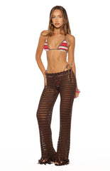 Pixie Brown Crochet Pants