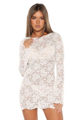 Serina White Lace Mini Dress
