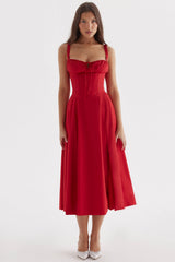 red rose bustier sundress