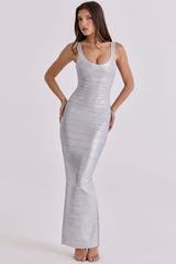 silver bandage maxi dress - limited edition