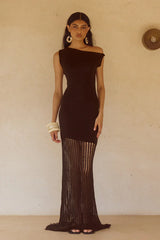 JACQUES KNIT MAXI DRESS - CHOCOLATE