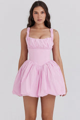 cotton candy cotton tulle mini dress