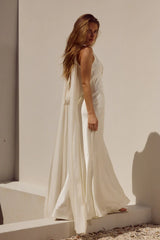 GABRIELLA COWL MAXI DRESS - IVORY
