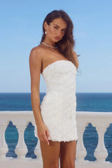 ROSALINE MINI DRESS - WHITE