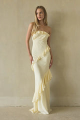 Jana Ruffle Open Back Maxi Dress
