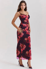 romantic floral maxi dress